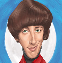 Karikatur, Simon Helberg, Howard Wolowitz, The Big Bang Theory, Bazinga, Dominic Lübbecke, Karikaturist, Magdeburg